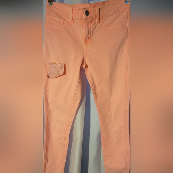 * J BRAND neon coral colour mid rise skinny legs Final Discount - Picture 2 of 8